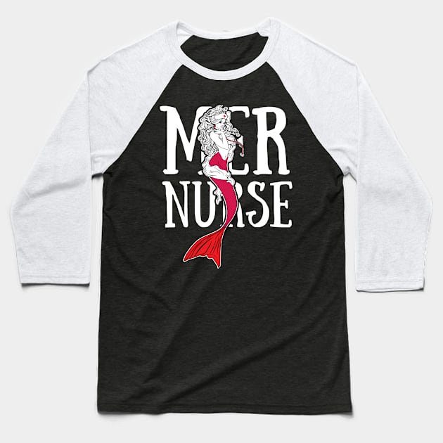 Mer Nurse Baseball T-Shirt by Madfido